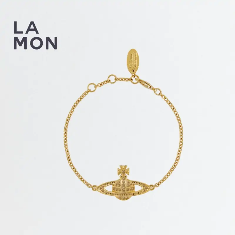 vw mini bas relief chain bracelet gold 1