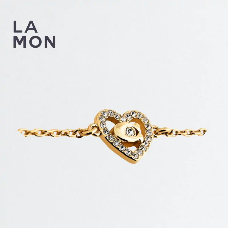 coach pave heart slide bracelet 1